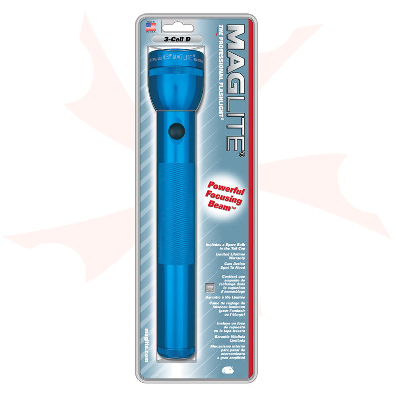 Maglite 3 D Cell Flashlight - Blue Body - KnifeCenter - S3D116