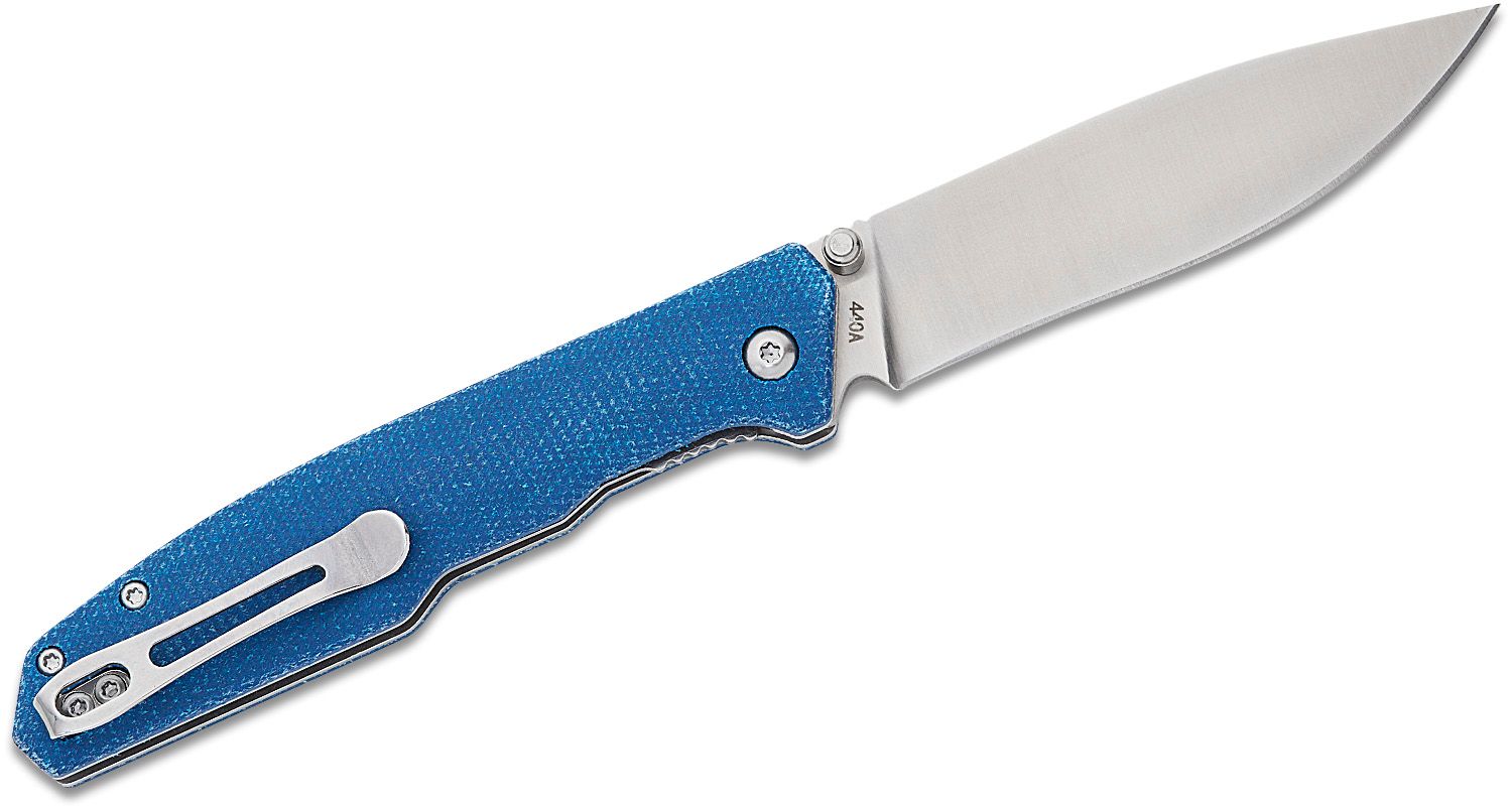 Boker Magnum Deep Blue Canvas Liner Lock Folding Knife 3.54