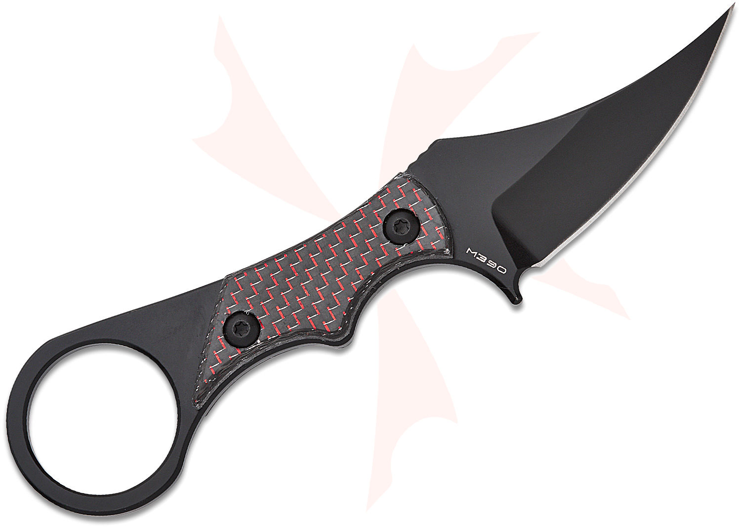 Mantis Sabot III Fixed Blade Karambit 2.54" M390 Black Trailing Point