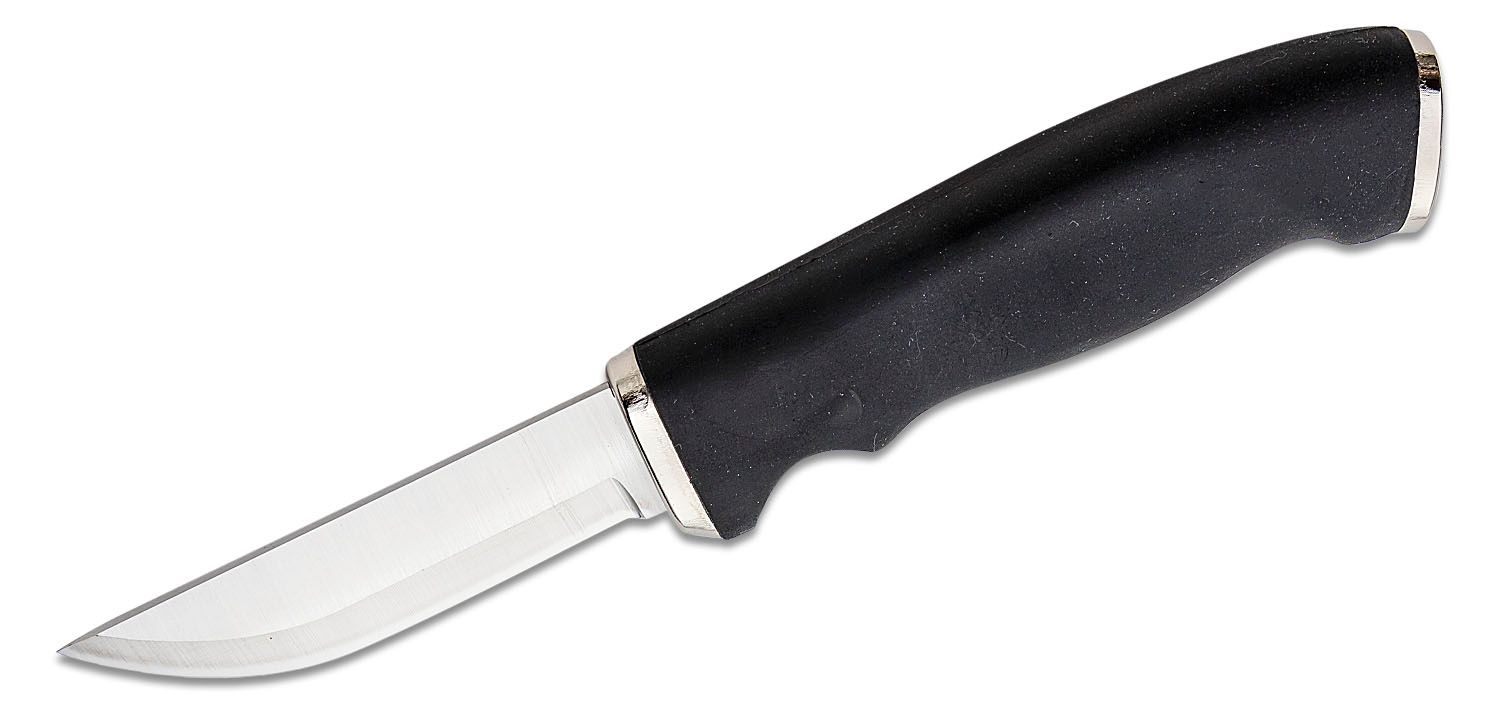 Marttiini Silver Carbinox Fixed 3-1/4 T508 Steel Blade, Black