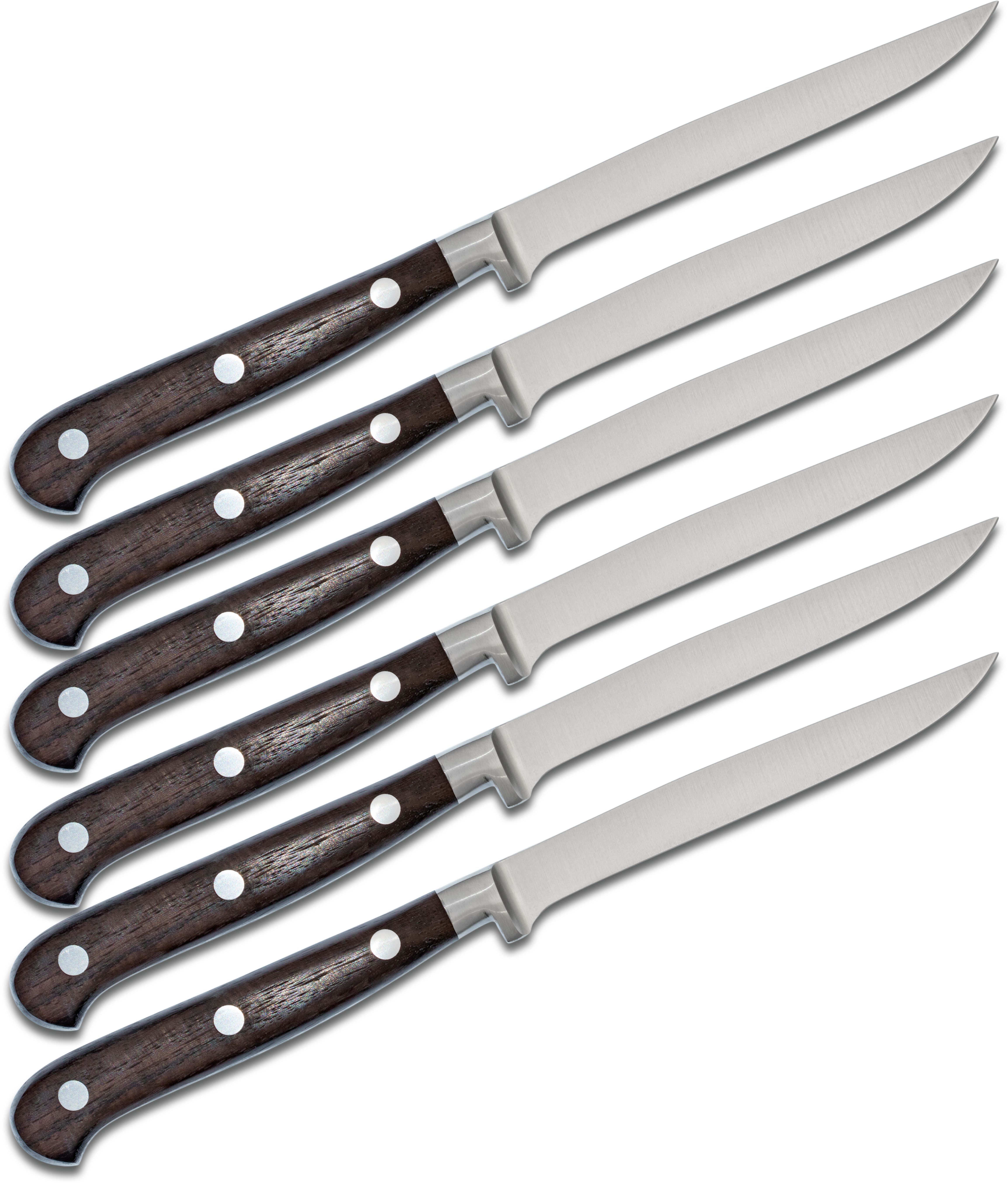 Modena 6-Piece Steak Knife Set - Wooden Handle (Min Qty 12)