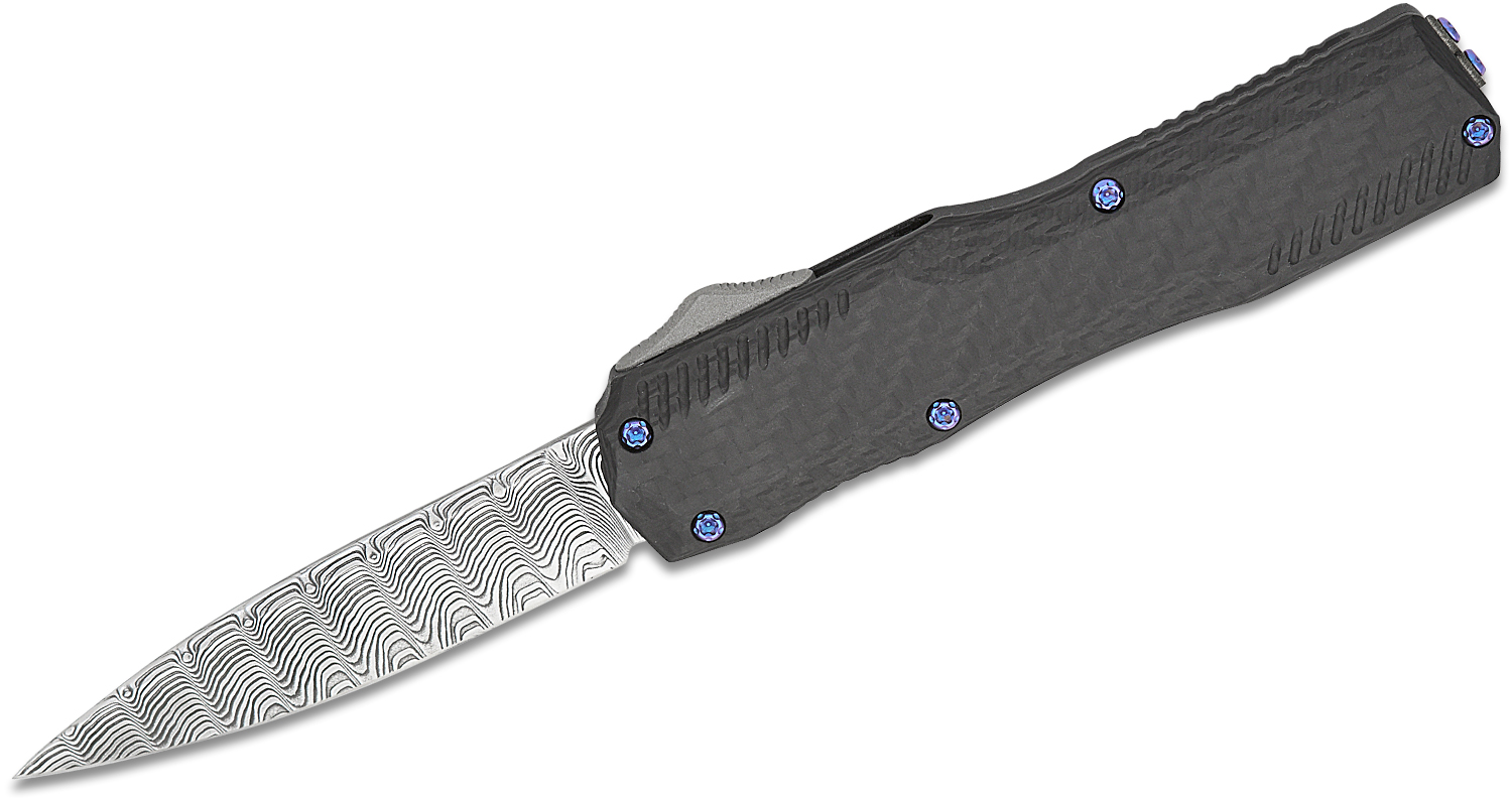 Matt Diskin Custom Livewire OTF AUTO Knife 3.35" Hugin Damasteel Drop