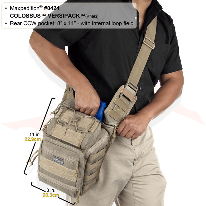 Maxpedition 0424W Colossus Versipack, Wolf Gray - KnifeCenter