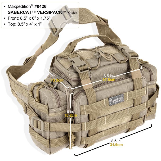 Maxpedition 0426B Sabercat Versipack, Black - KnifeCenter