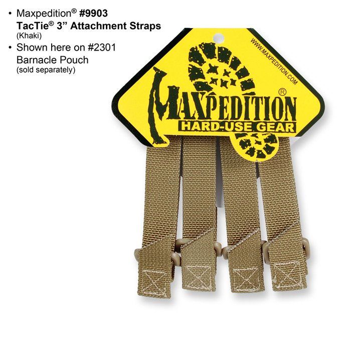 Maxpedition 5 TacTie Attachment Strap Black 9905B for sale online pack of 4 