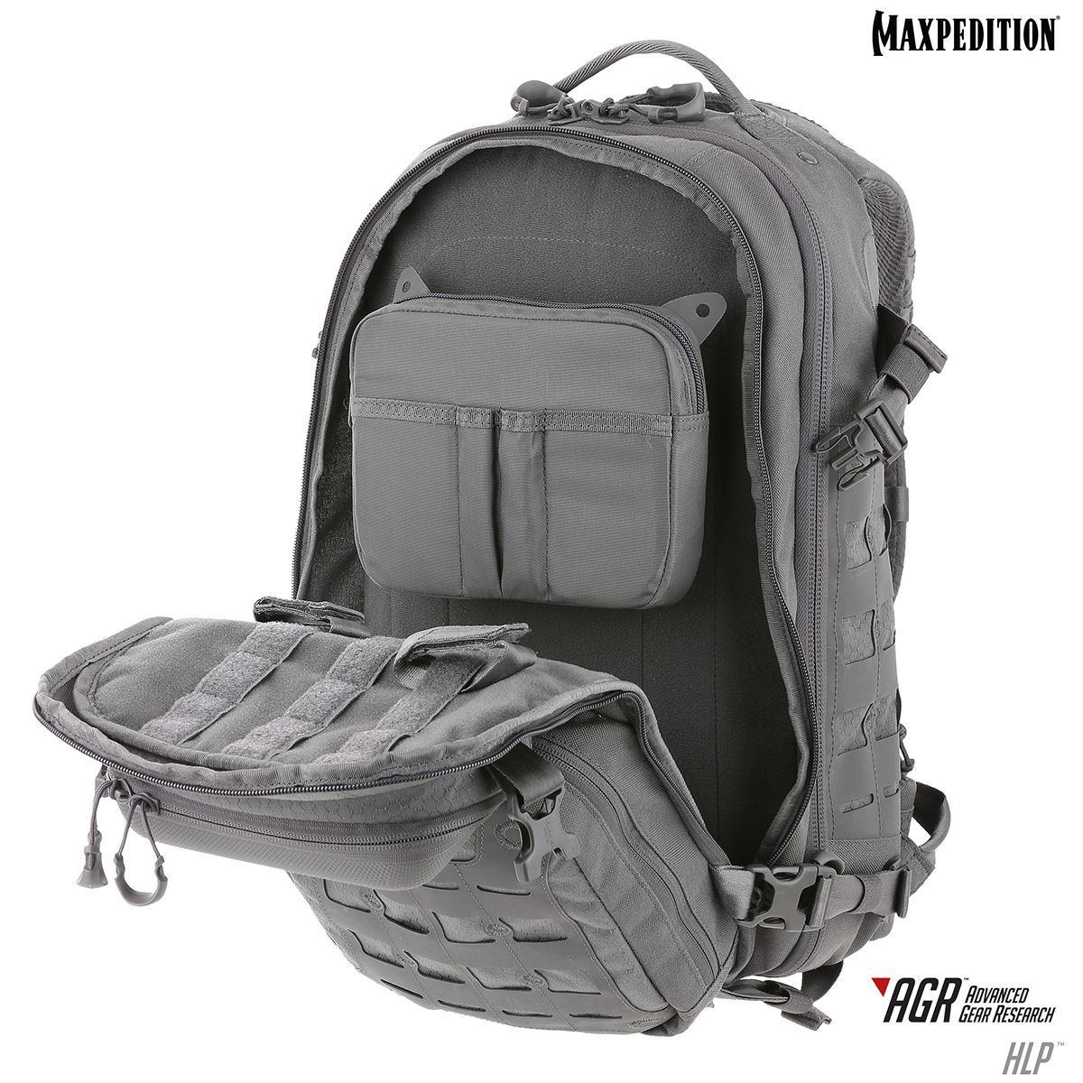 Maxpedition Gear AGR HLP Hook-Loop Pouch Gray HLPGRY