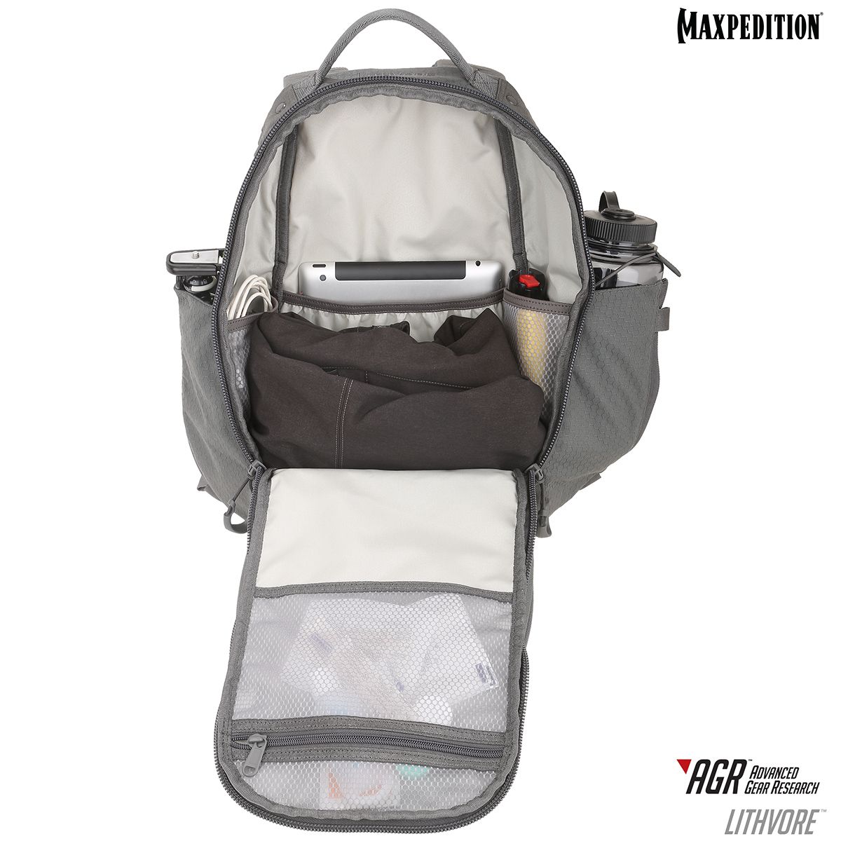 Maxpedition Lthtan Tan AGR Lithvore Tactical Backpack 2 Bottle Pockets for sale online