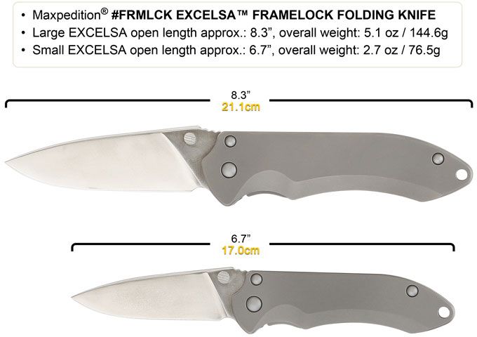 Maxpedition FRMLCKL Excelsa Frame Lock Folding 3.6