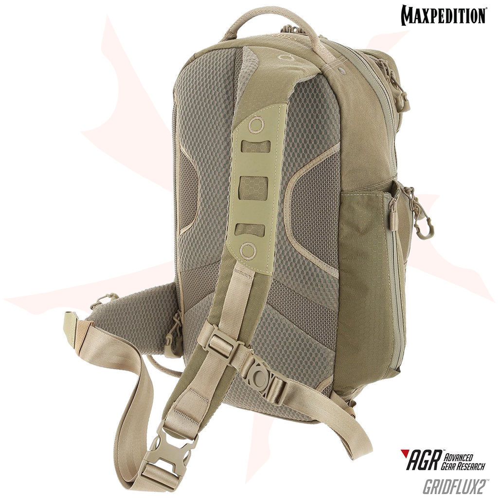 Maxpedition GRIDFLUX Sling Pack V2.0 Rucksack – In Hellbraun (Tan), Robustes Outdoor- & EDC-Design