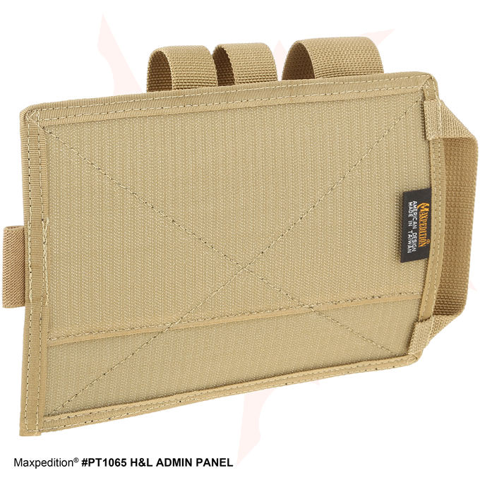 Maxpedition PT1065B Hook&Loop Admin Panel, Black KnifeCenter