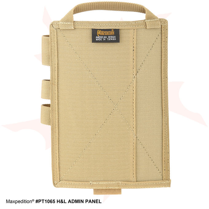 Maxpedition PT1065B Hook&Loop Admin Panel, Black KnifeCenter