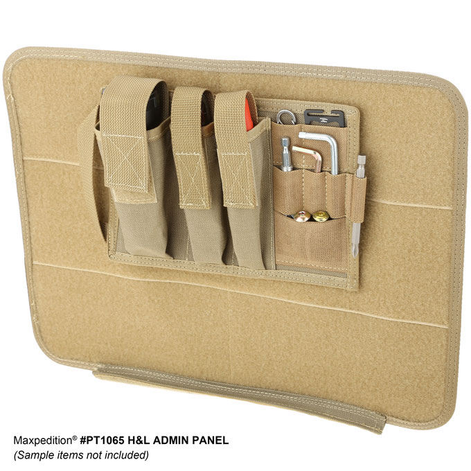 Maxpedition PT1065B Hook&Loop Admin Panel, Black KnifeCenter