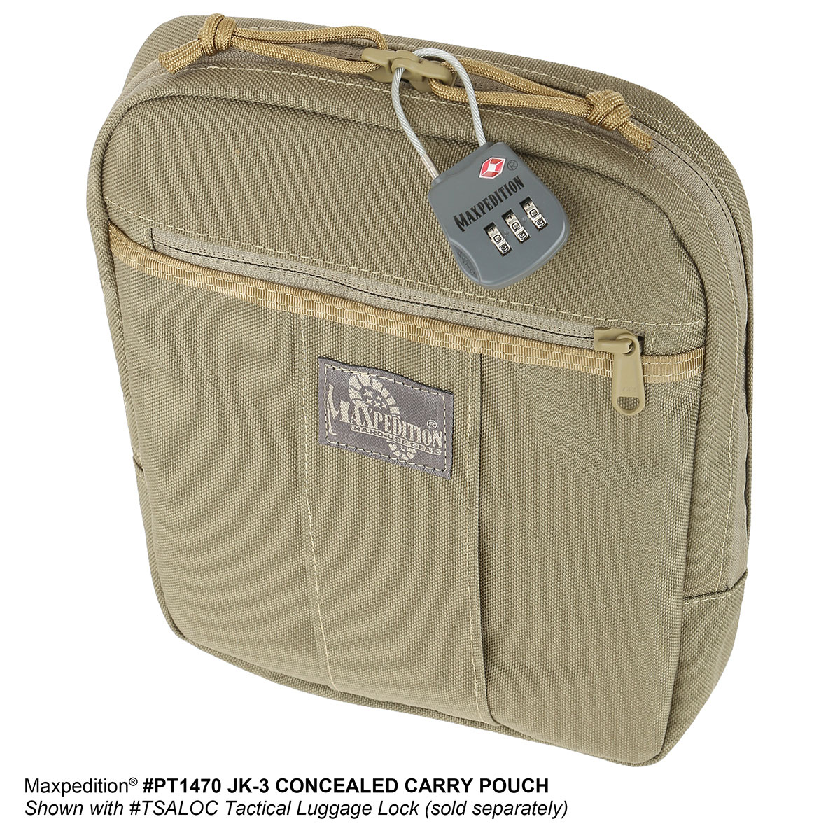 Maxpedition PT1470W JK-3 Concealed Carry Pouch, Wolf Gray