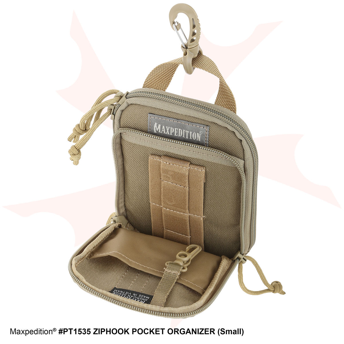 Maxpedition PT1535B Ziphook Pocket Organizer, Small, Black