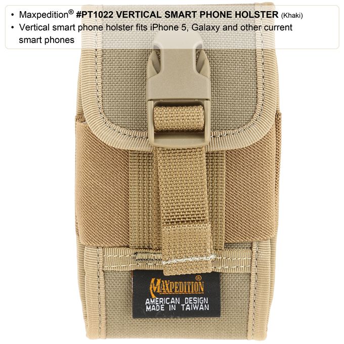 Maxpedition Vertical Smart Phone Holster Padded Felt Lined Case PT1022B 