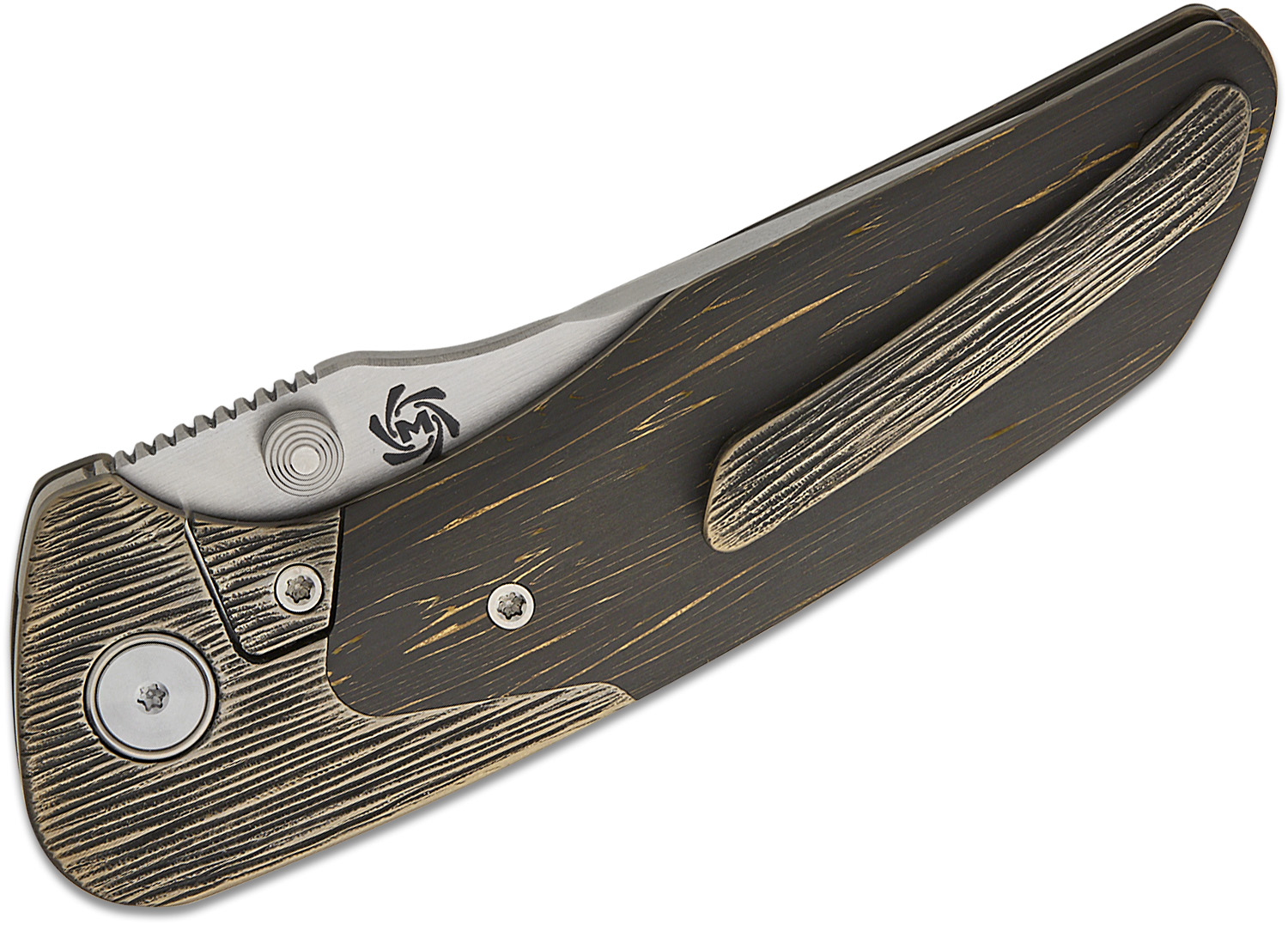 Mechforce Barker Collab Hokkaido Bolster Lock Flipper Knife 3.5