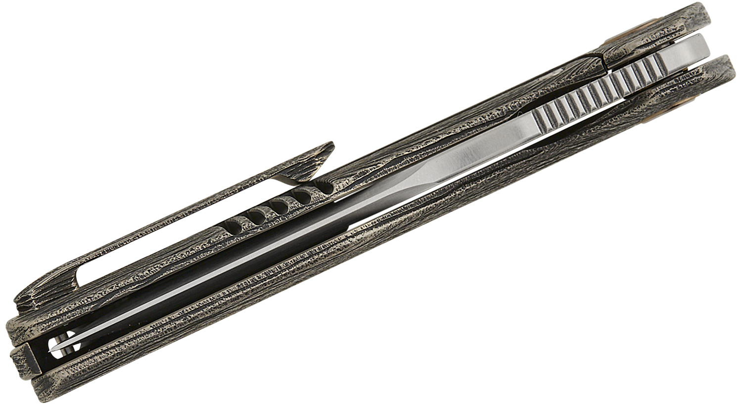 Mechforce Barker Collab Hokkaido Frame Lock Flipper Knife 3.5
