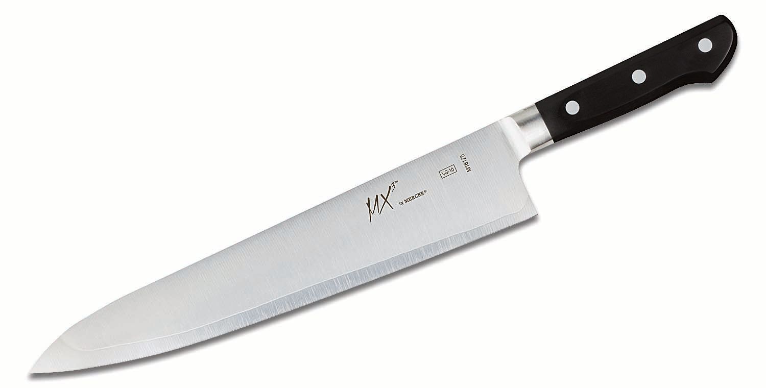 Mercer Cutlery MX3 270mm 10.625 Sujihiki Knife, Black Delrin