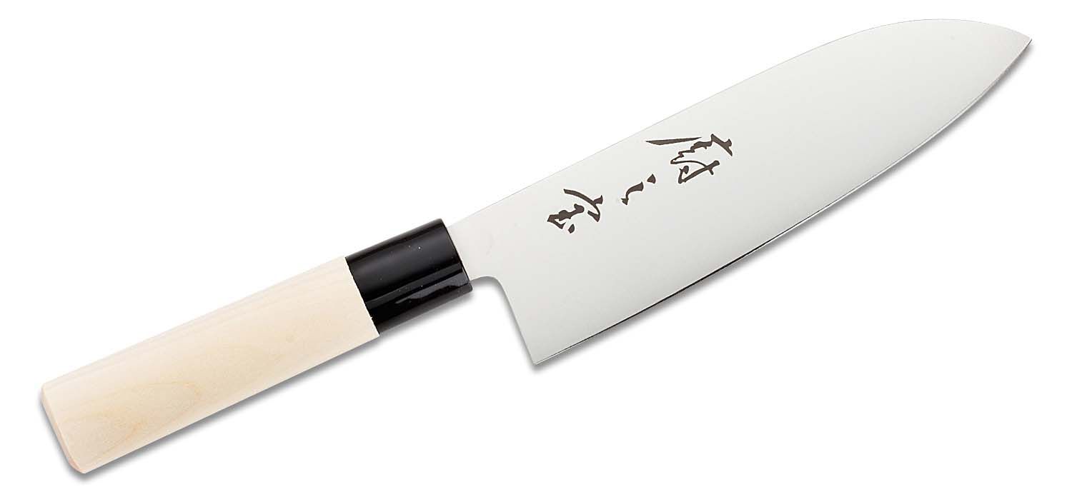 Mercer Cutlery Asian Collection 7 inch Santoku Knife, Wood Handle