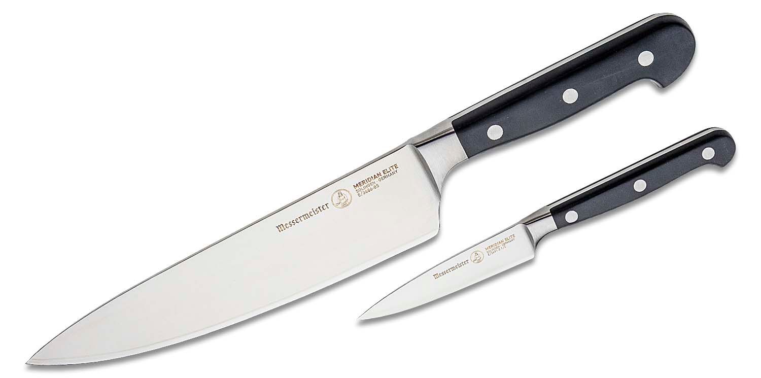Messermeister Meridian Elite 8 Chef and 3-1/2 Paring Knife Set -  KnifeCenter - E/3000-2CP