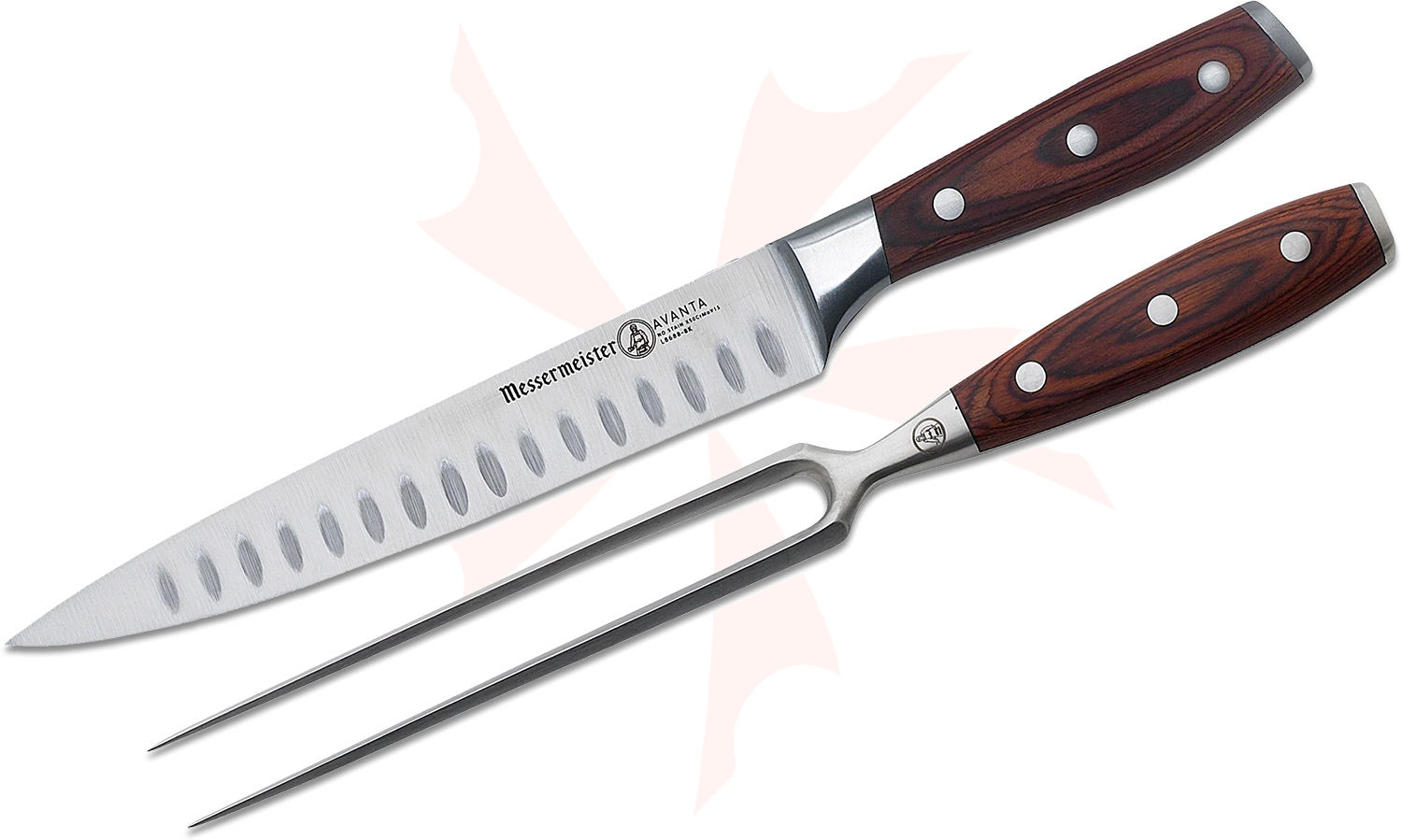 Messermeister Avanta 2-Piece Kullenschliff Carving Set, Pakkawood
