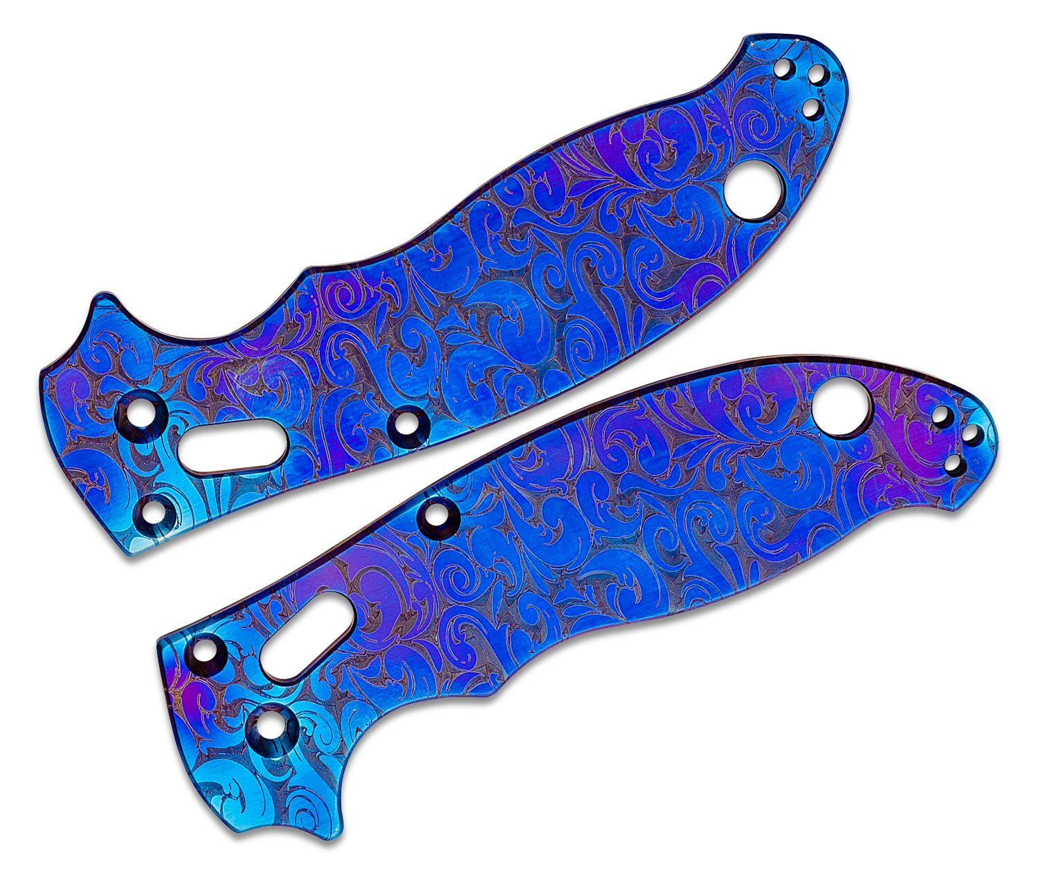 ALIEN Flamed FRAG Cnc milled Titanium scales for Spyderco MANIX 2 –  Metonboss