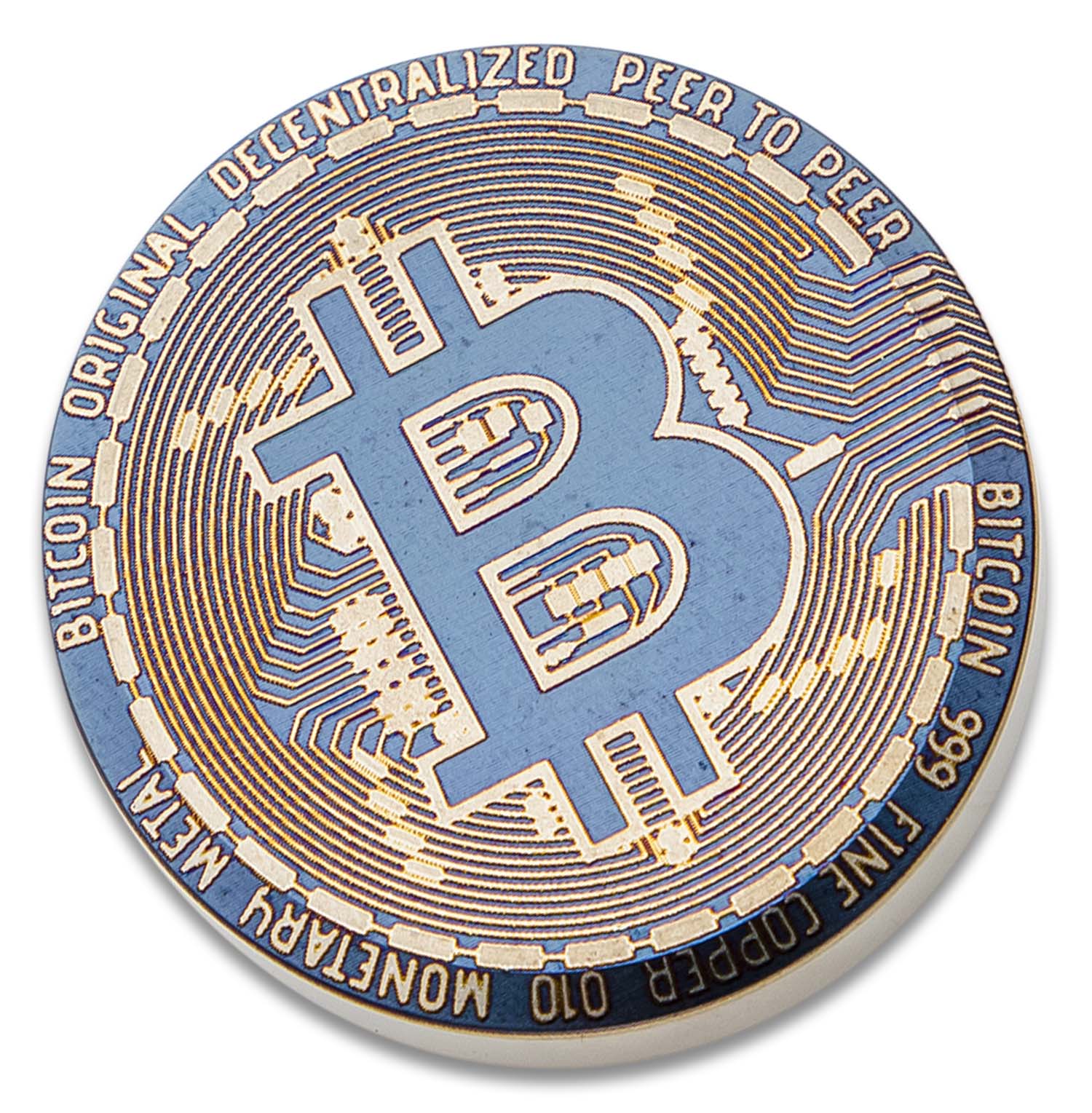 MetonBoss Worry Coin, Bitcoin Heat Anodized Titanium - KnifeCenter -  Discontinued