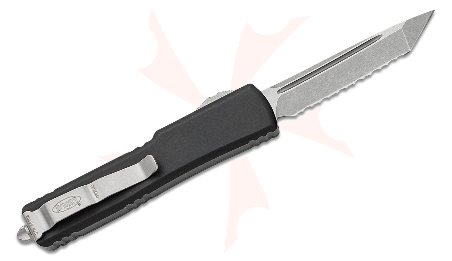 Microtech 149-12 UTX-70 AUTO OTF Knife 2.41" Stonewashed Tanto Serrated ...