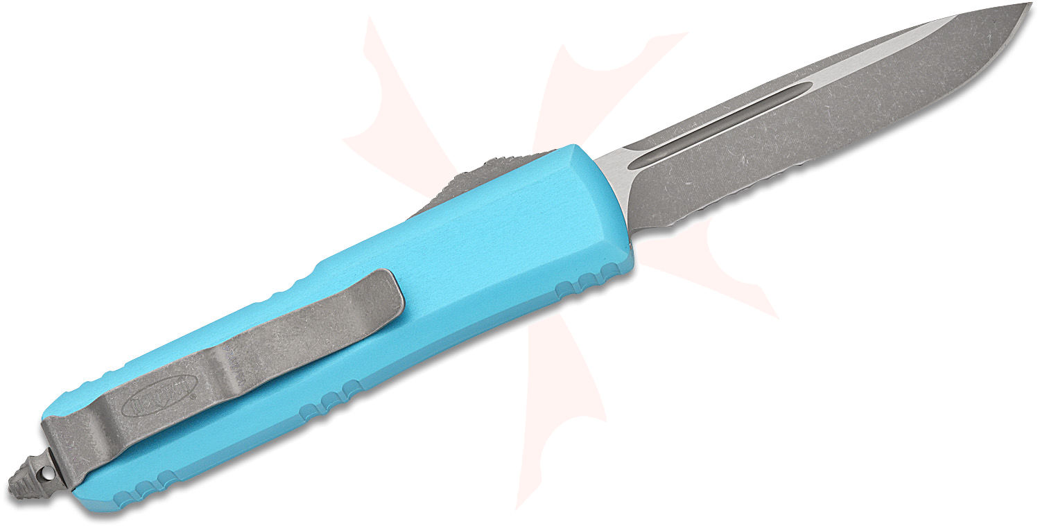 Microtech UTX-85 AUTO OTF Knife 3" Apocalyptic Drop Point Combo Blade ...