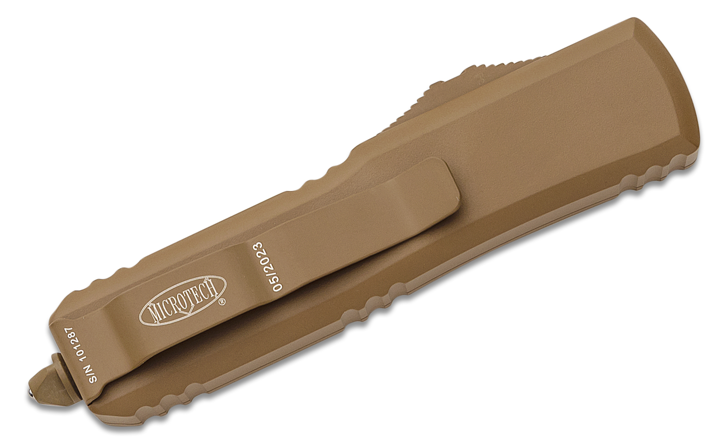 Microtech 232-1CTA UTX-85 AUTO OTF Knife 3" Tan Cerakoted Double Edge ...