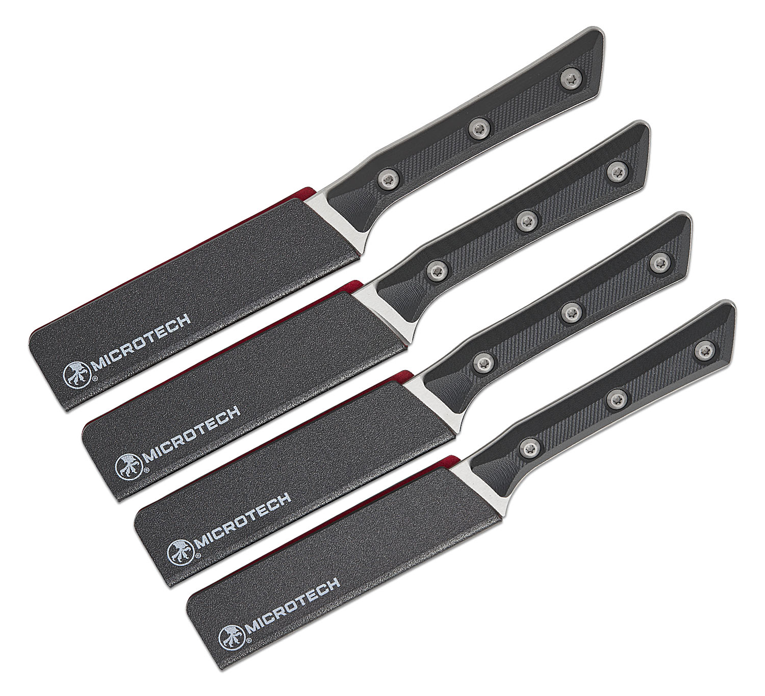Microtech Kitchen Microtech 3600-10SETBK Kitchen 4-Piece Steak Knife Set, 4.5