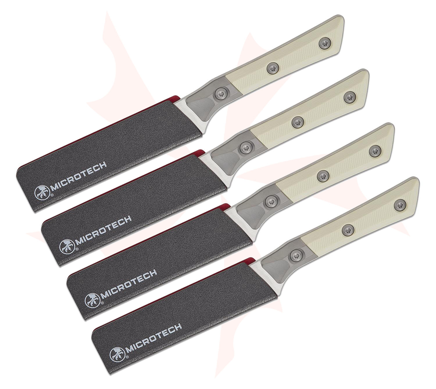 Microtech 3600B-10SETIV Kitchen 4-Piece Steak Knife Set, 4.5