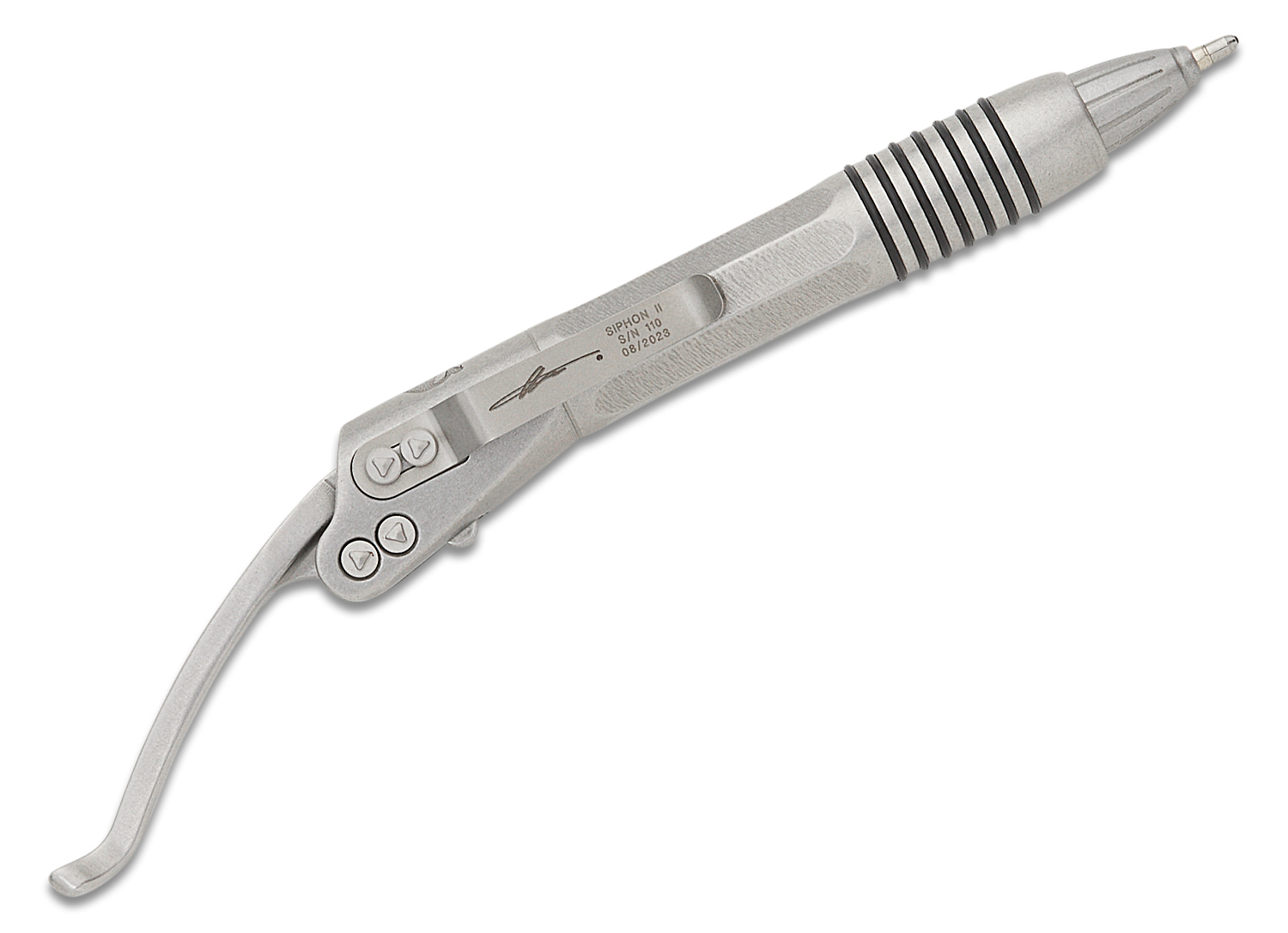 Microtech 401-SS-SWSS Signature Series Siphon II Stonewashed Stainless ...