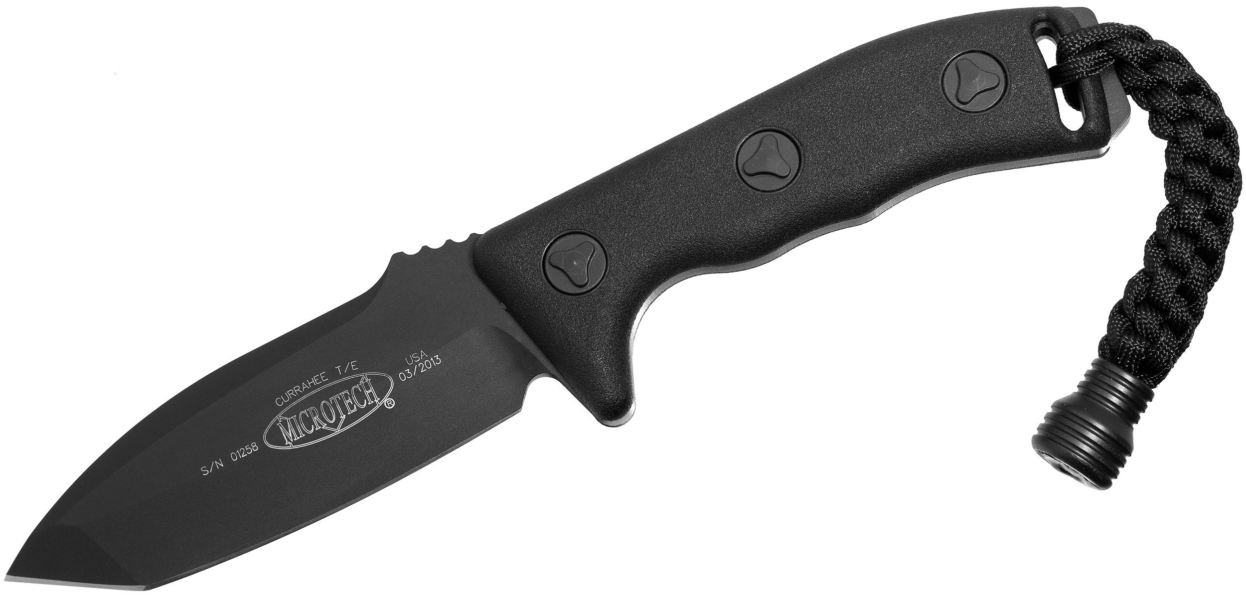 Microtech 103-1BL Black Tanto Currahee Combat Knife Fixed 4.5" Single ...