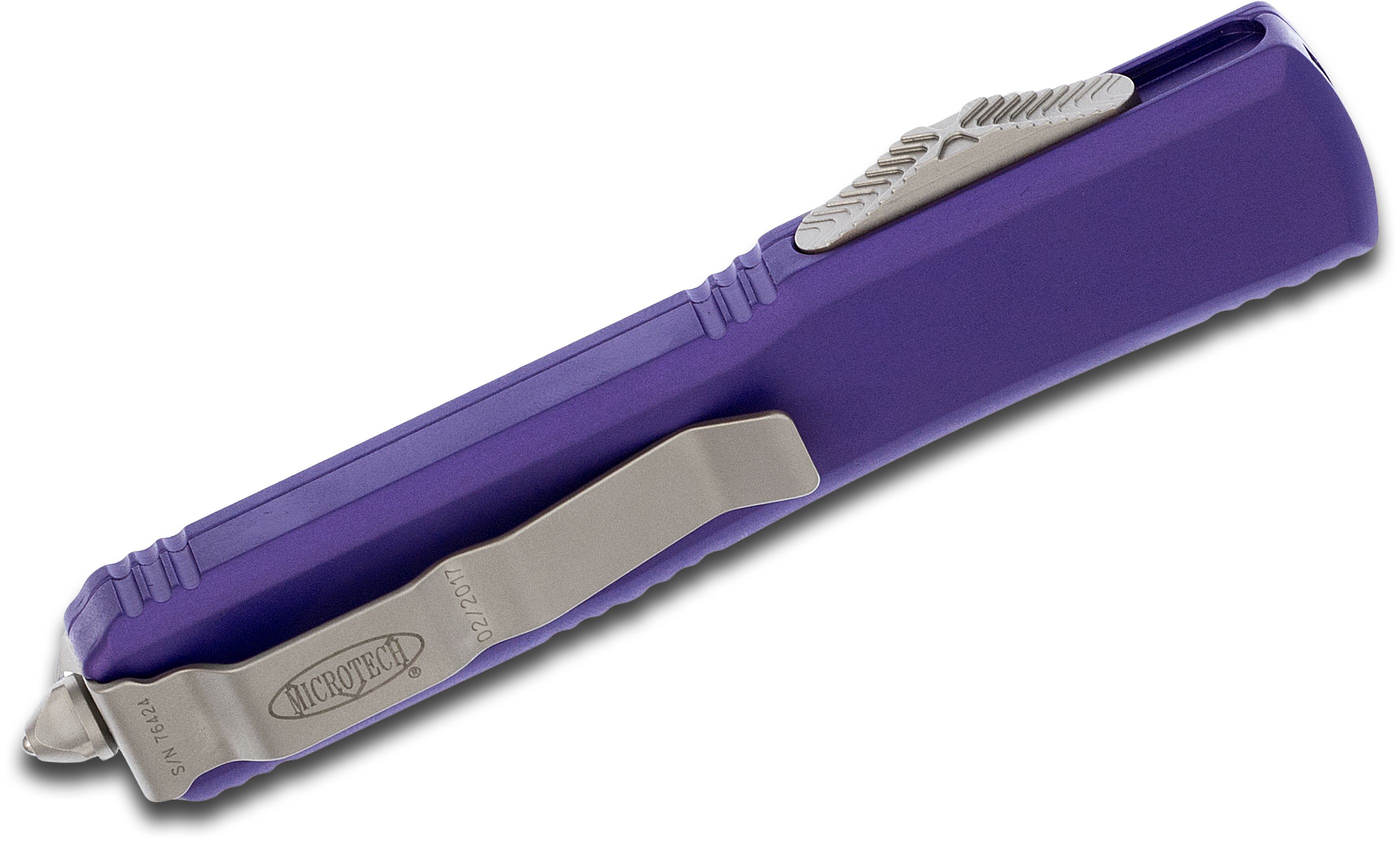 Microtech Ultratech Purple OTF Automatic 3.4 Satin Tanto 123-4PU