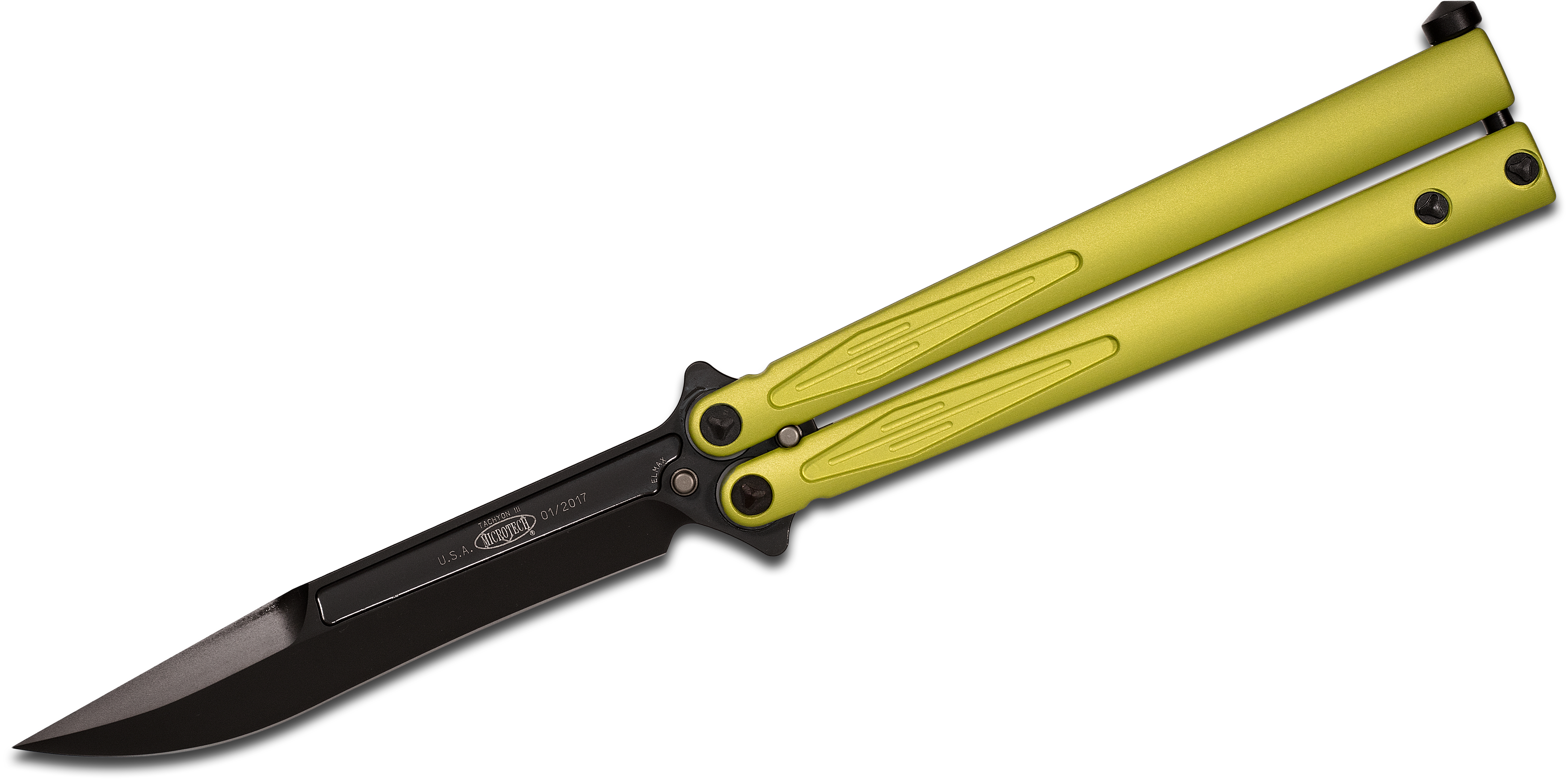 Microtech 173-1DLCLG Tachyon III Balisong Butterfly Knife 4.5