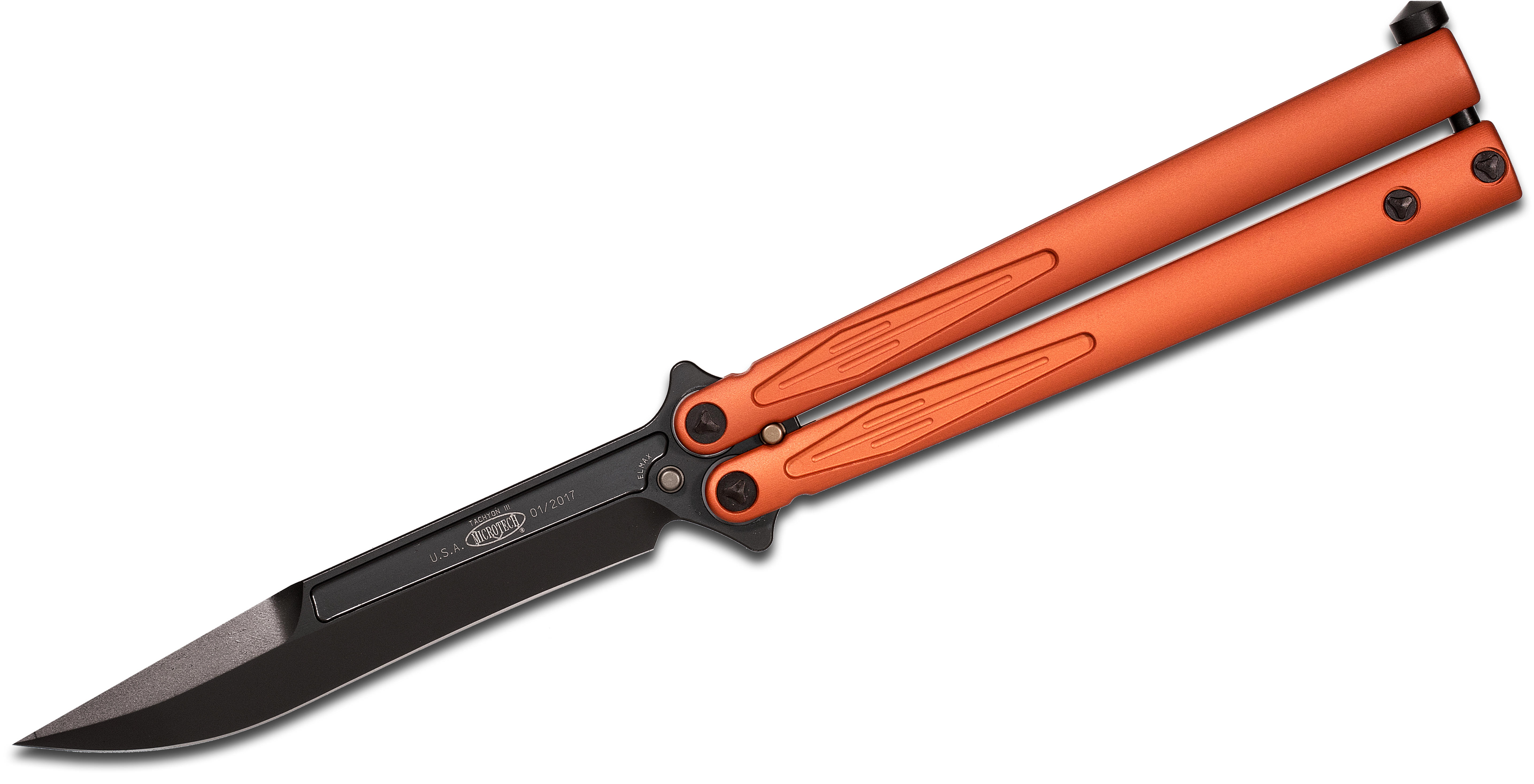 Microtech 173-1DLCOR Tachyon III Balisong Butterfly Knife 4.5
