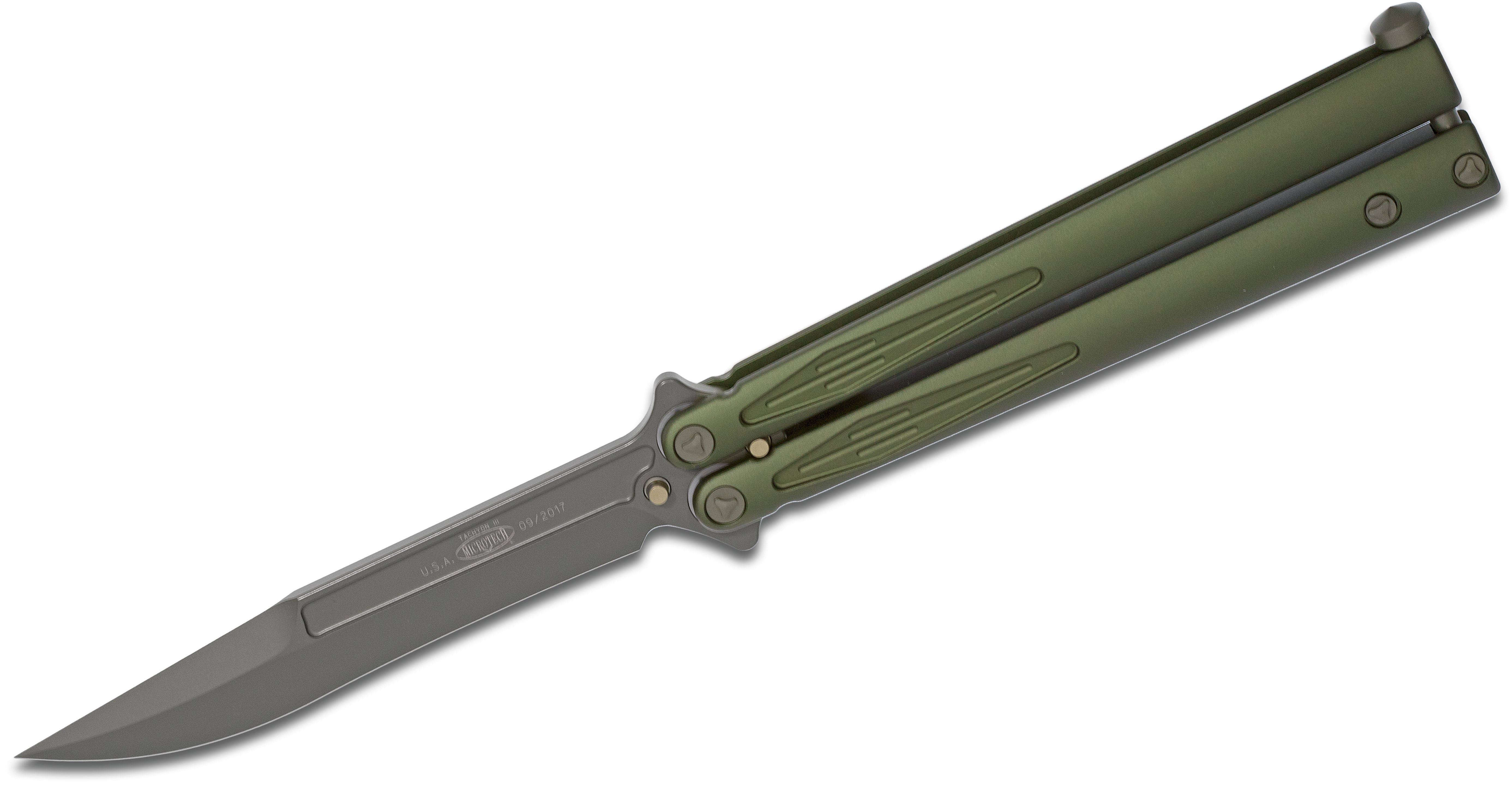 Microtech 173-1GR Tachyon III Balisong Butterfly Knife 4.5