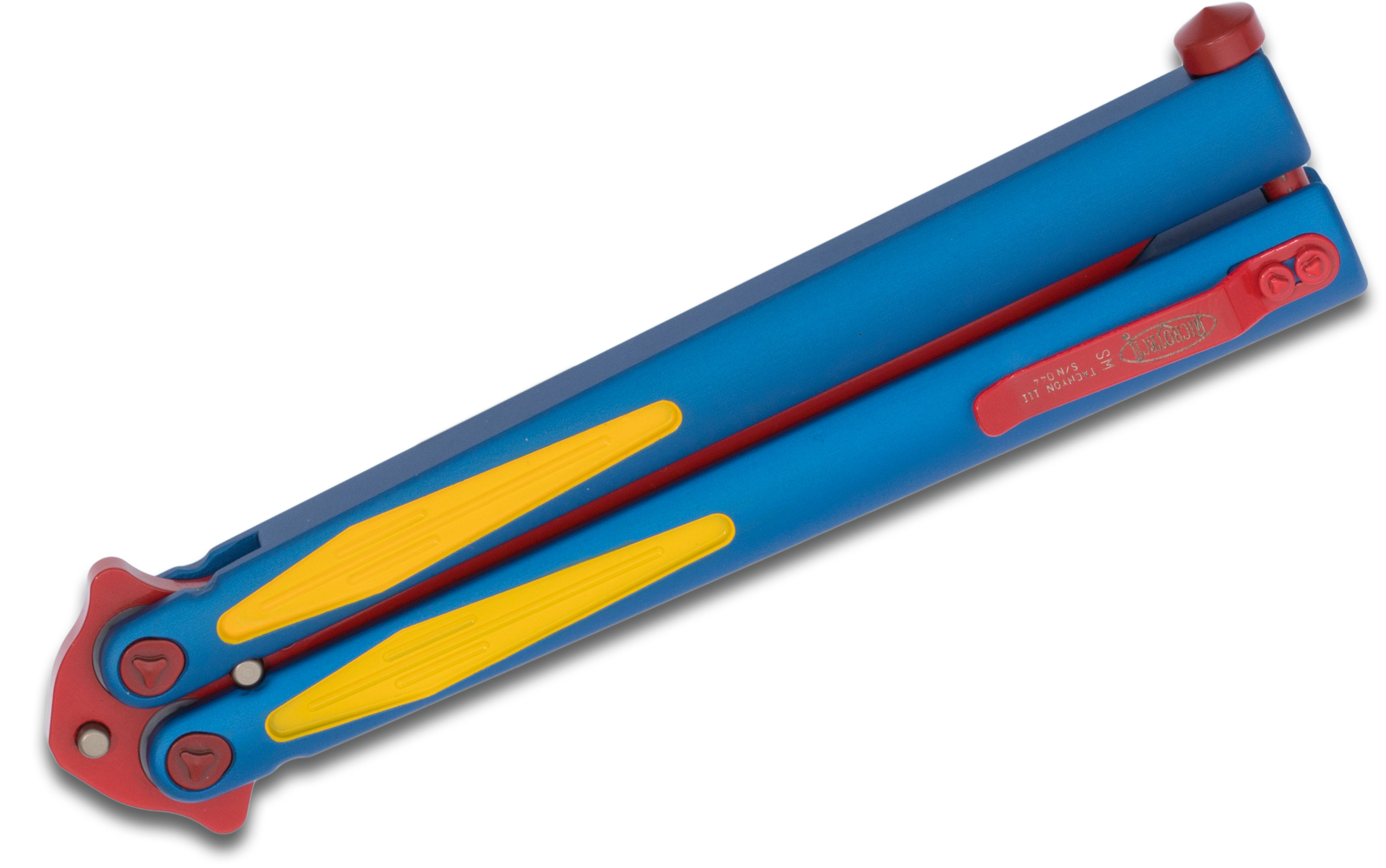 Microtech Special Superman Tachyon III Balisong Butterfly Knife