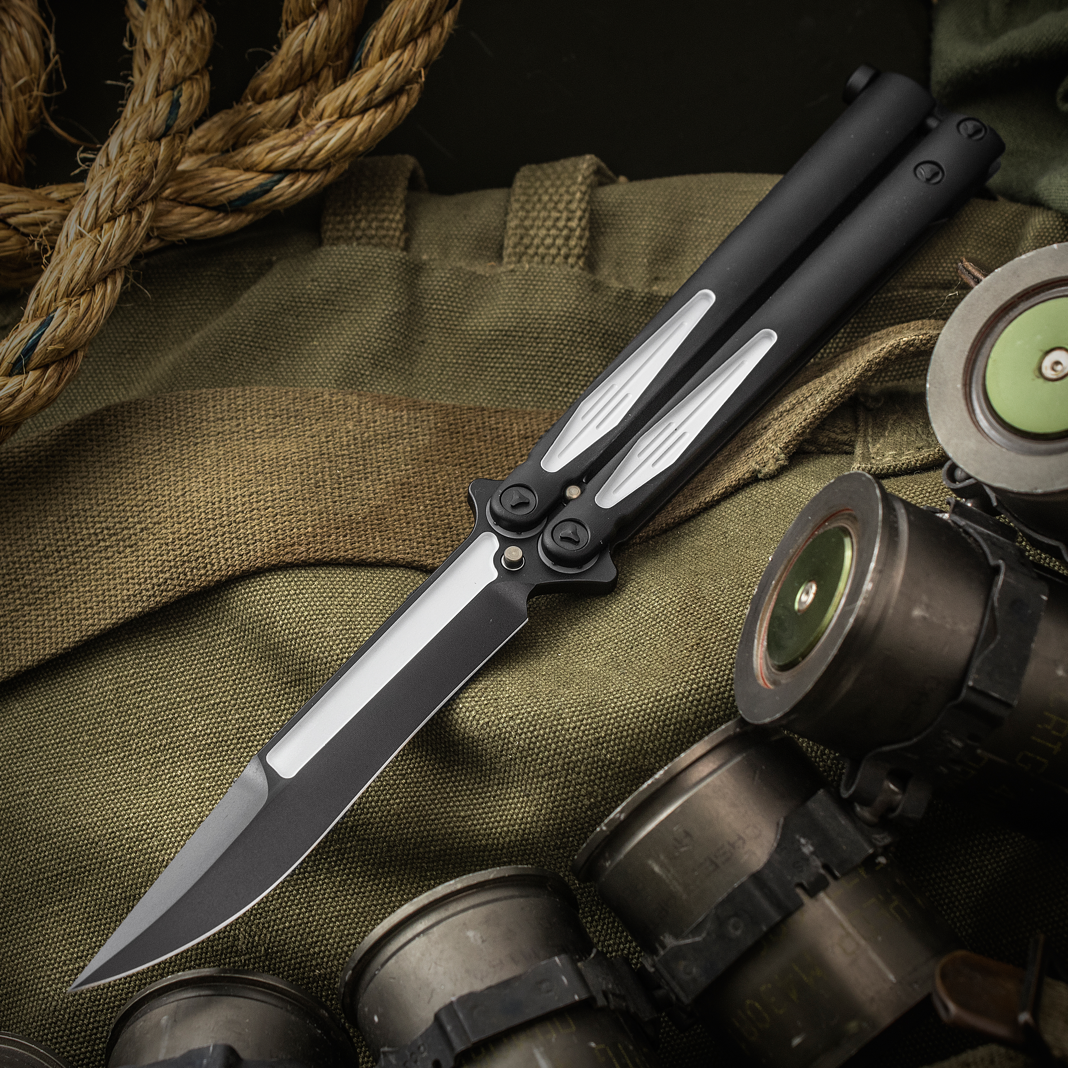 Microtech Special Venom Tachyon III Balisong Butterfly Knife 4.5