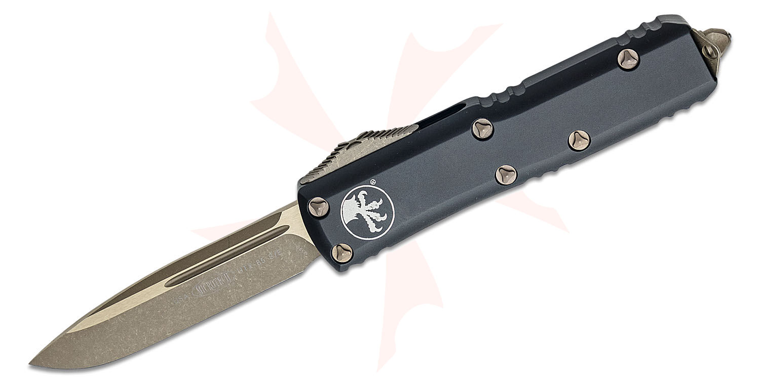 Microtech 231-13AP UTX-85 AUTO OTF Knife 3" Bronze Apocalyptic Drop ...