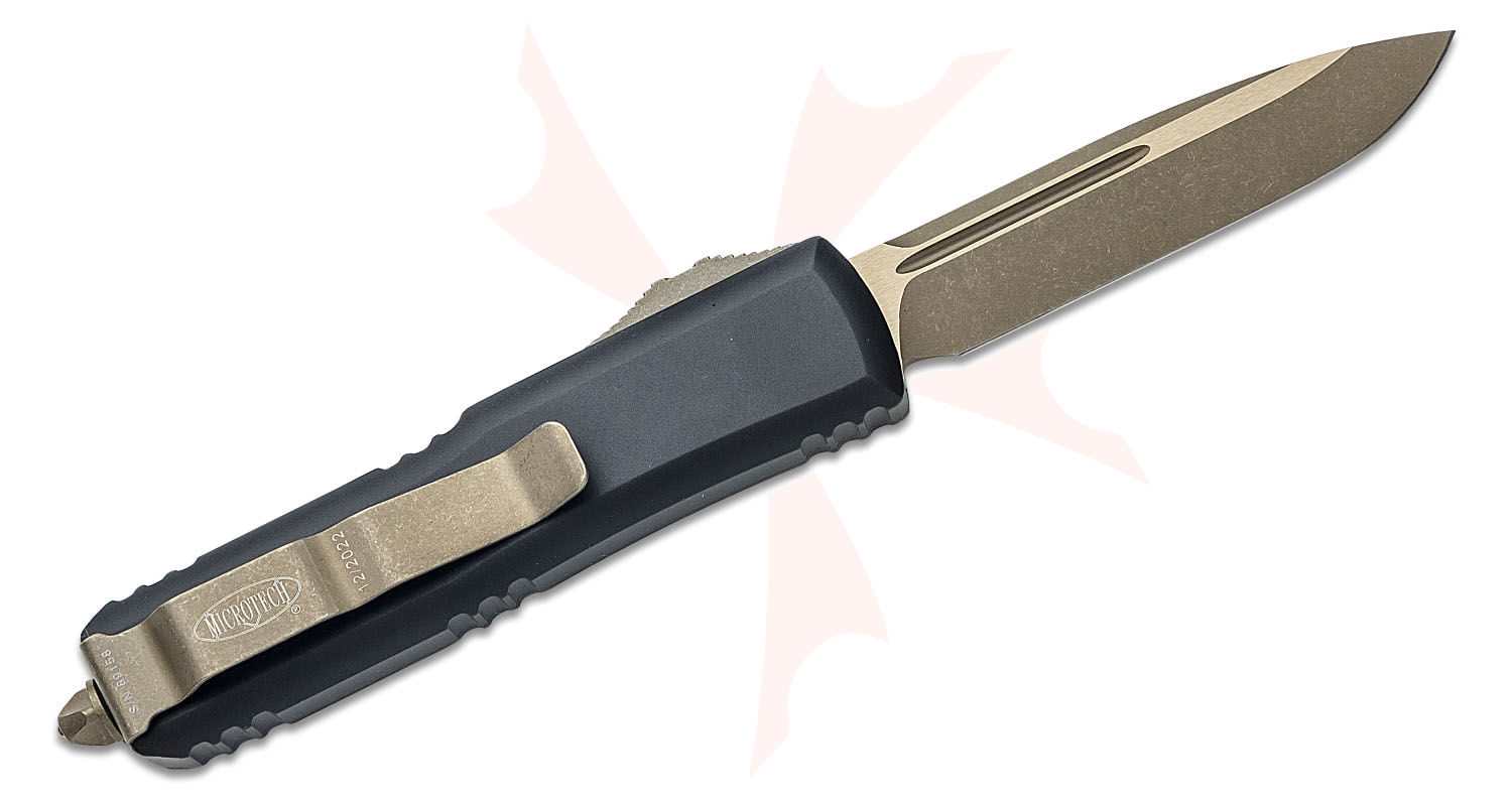 Microtech 231-13AP UTX-85 AUTO OTF Knife 3" Bronze Apocalyptic Drop ...