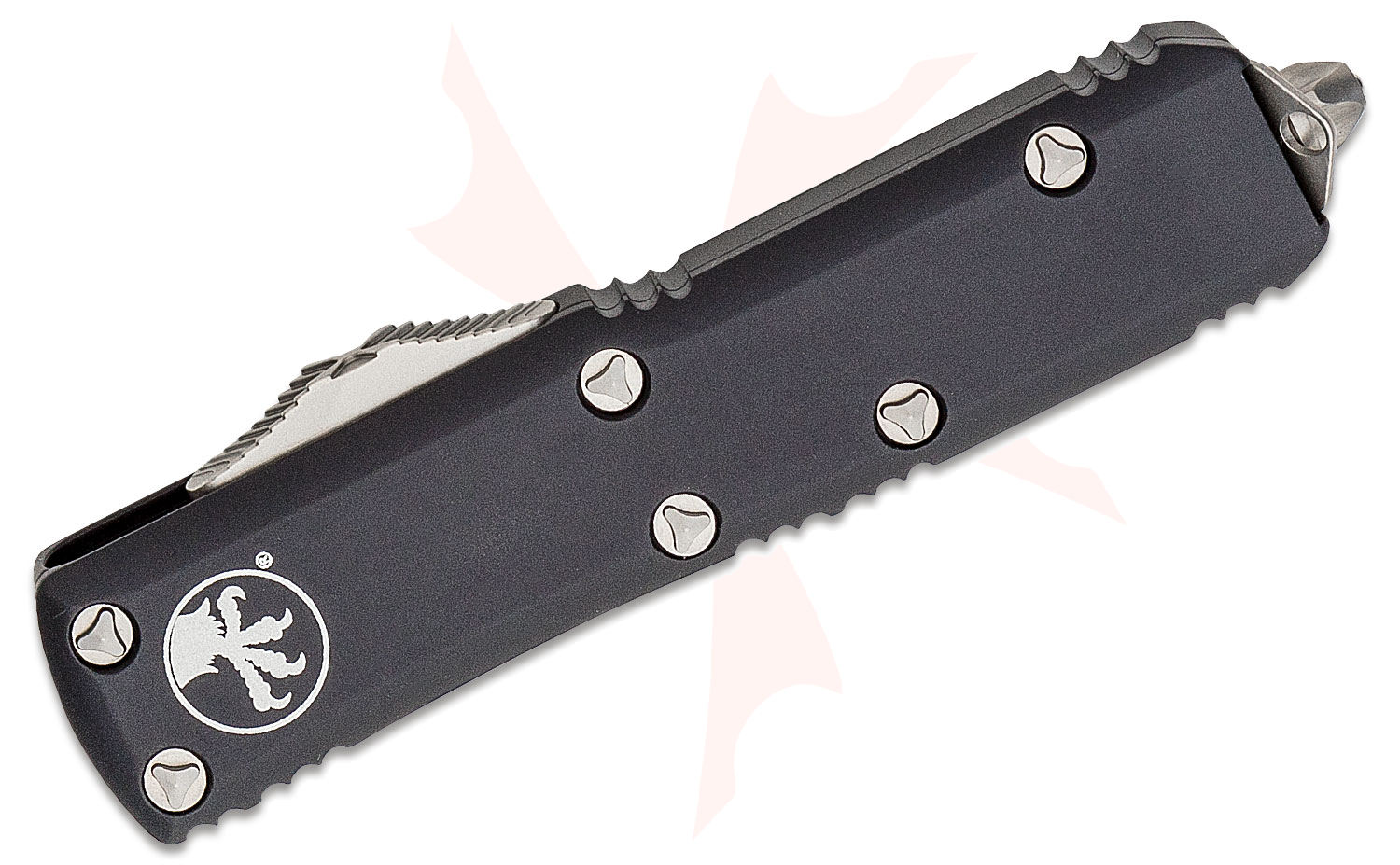 Microtech 232-12 UTX-85 AUTO OTF 3" Stonewashed Plain/Serrated Double ...