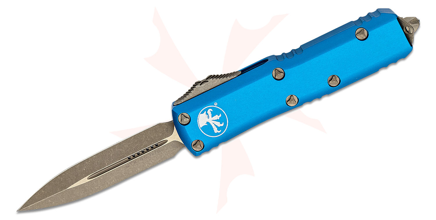 Microtech 232-13APBL UTX-85 AUTO OTF Knife 3" Bronze Apocalyptic Double ...