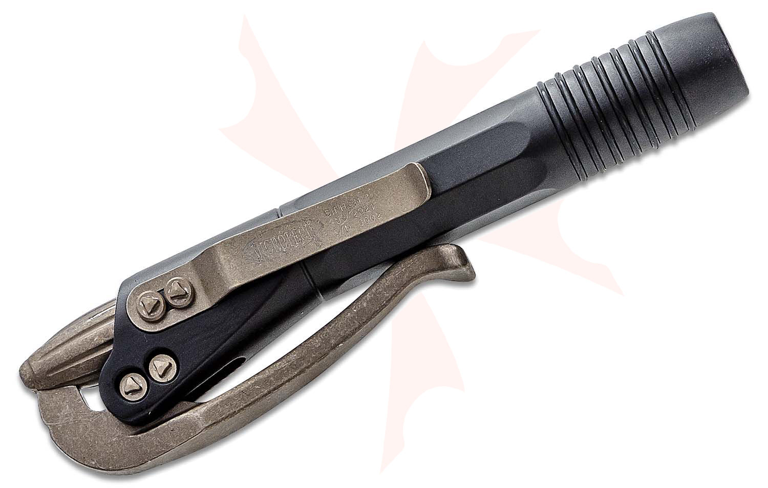 Microtech Siphon II Black Stainless Steel Pen with Apocolyptic Bronze ...