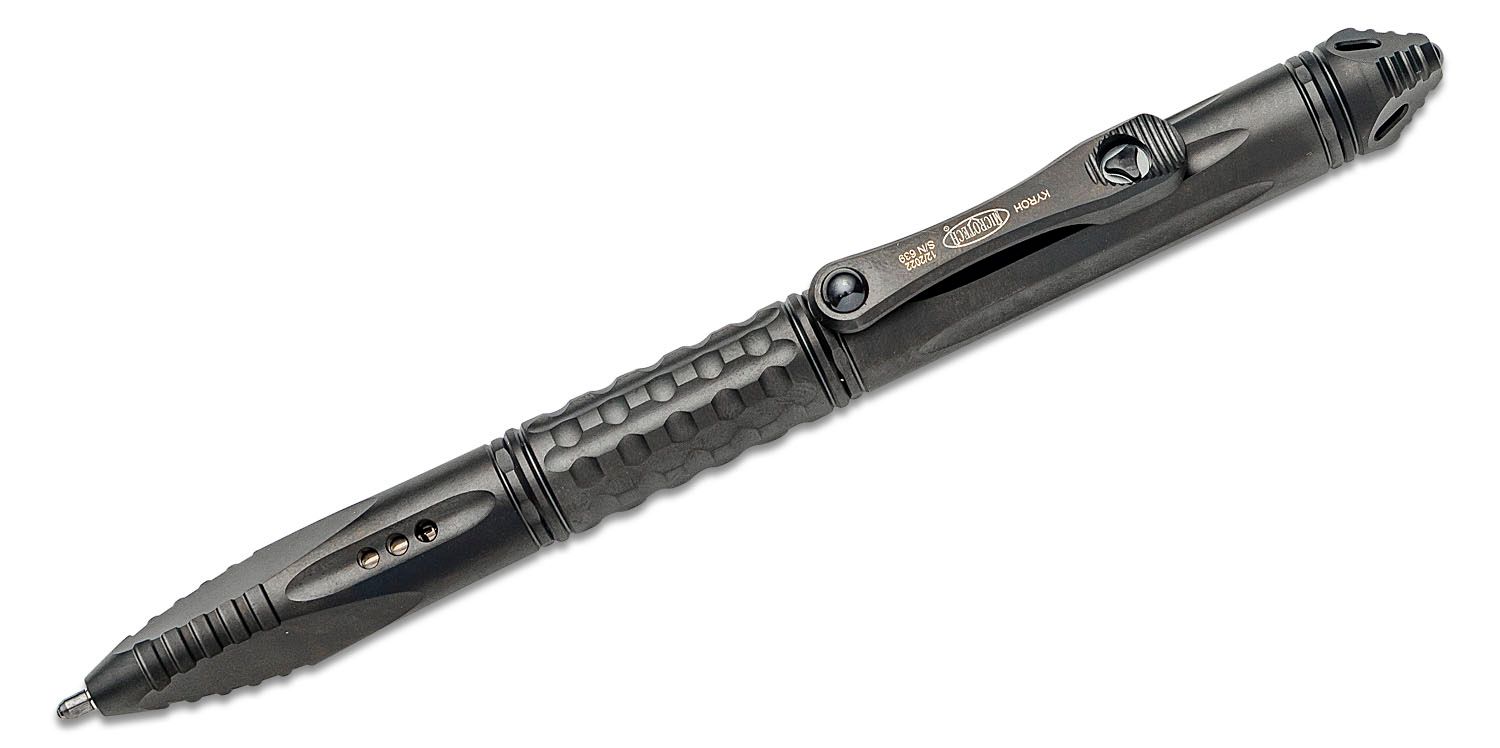 Microtech Kyroh Standard Black DLC Bolt-Action Titanium Pen with