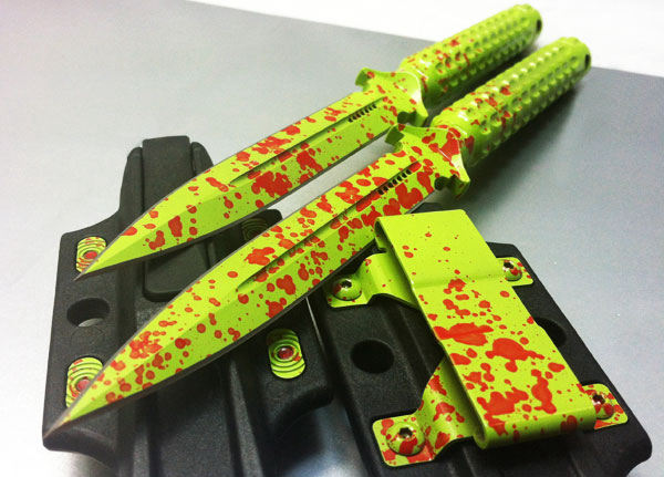武蔵 SP Microtech 115-1Z Zombie Green Spear Point ADO Fixed 4.5