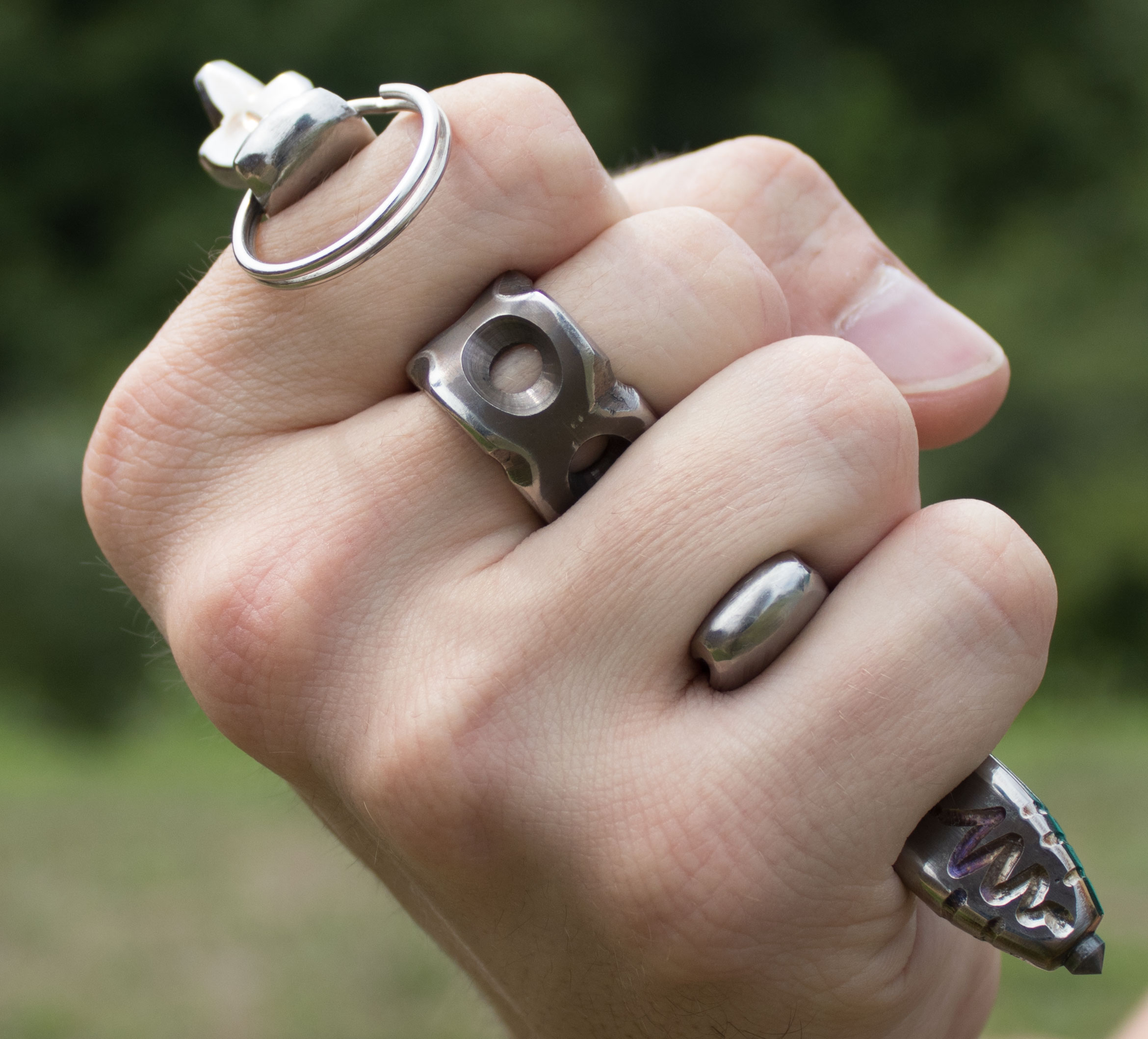 Miltner Adams Custom Self-Defense Titanium Snake Keychain Kubotan