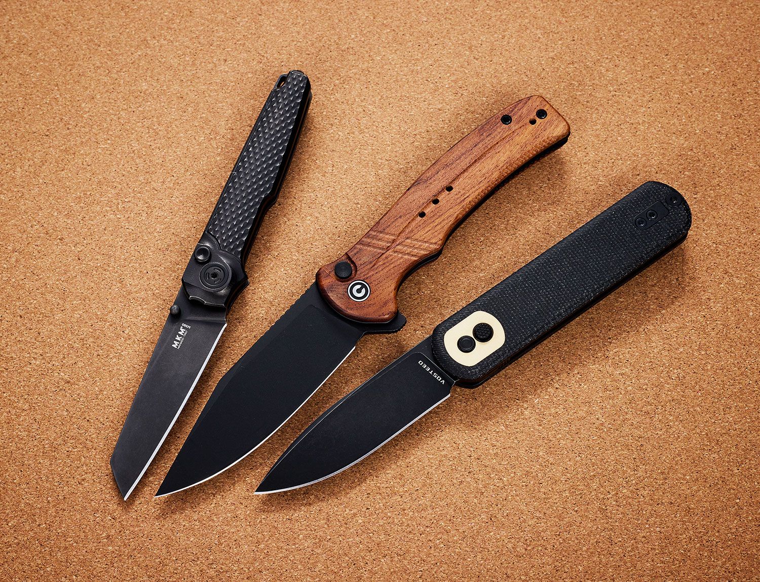 MKM - Miura Knife - M390 Button Lock - Titanio Blu - MI-TBL - coltello