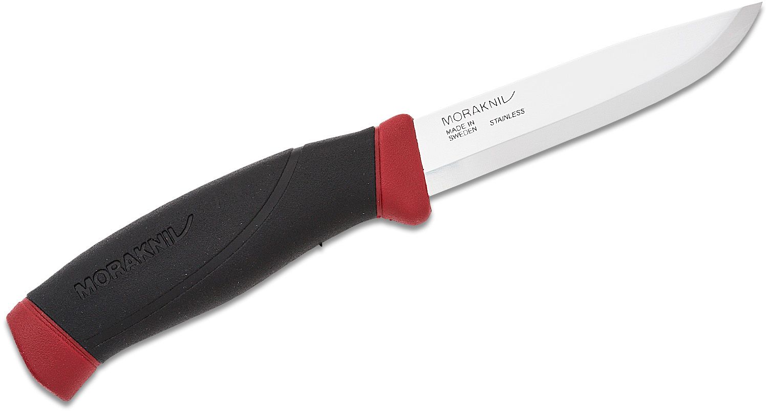 Morakniv Mora of Sweden Classic No. 3 Fixed Blade Knife 5.31 Carbon Steel  Polished Drop Point Blade, Red Dyed Birch Handle, Plastic Sheath -  KnifeCenter - M-13605